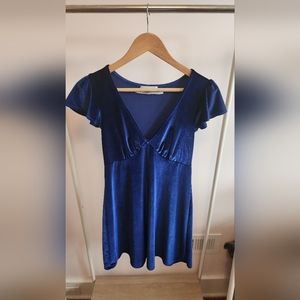 Blue Velvet Urban Outfitters Dress Size Small